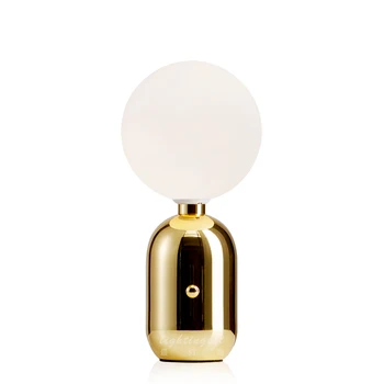 

modern luxury led table lamp Creative quality design modern post-modern metal study room, frosted glass, warm color desk lamp