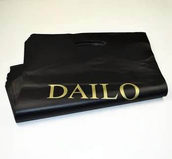

DAILO black Clothes Plastic bags 100pcs/lot 30X40cm Fit clothes or gift packing shopping bags