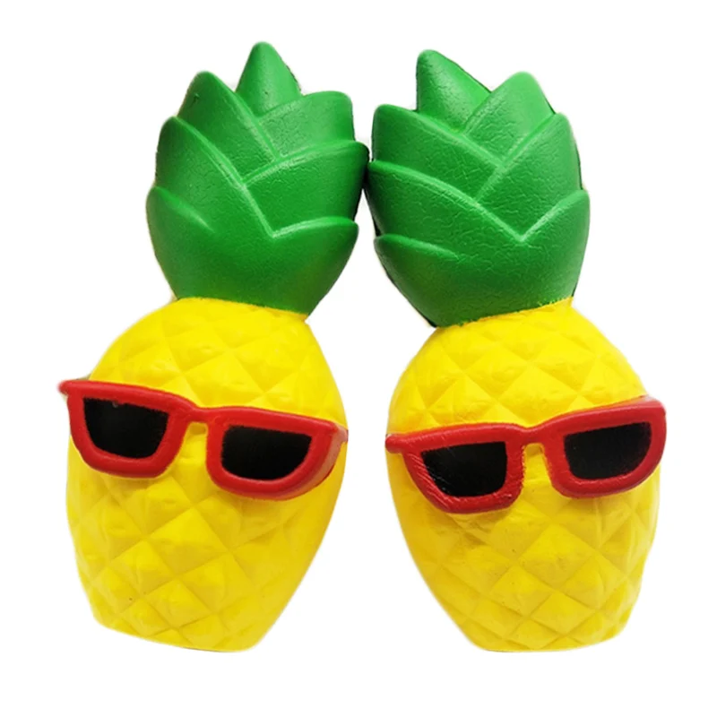 Ideal 2019 New Kawaii Sunglasses Pineapple Squishy Simulation Bread Slow Rising Creative Squeeze Toy Stre