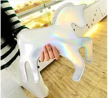 2016 neue design mode einhorn tasche retro clutch abendtasche Laser Einhorn Symphonie schulter umhängetasche kreuzkörper freies verschiffen