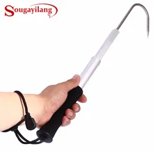 Sougayilang выдвижной рыболовный Gaff из нержавеющей стали острый крючок снасти с мягкой ручкой рыба губы ручка захват карп