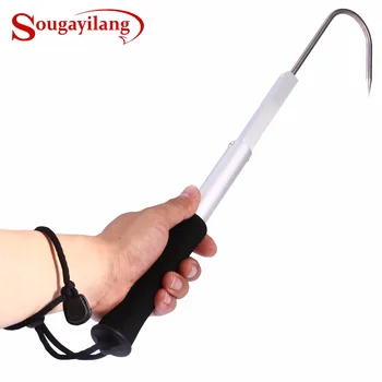 

Sougayilang Retractable Fishing Gaff Stainless Steel Sharp Hook Hook Tackle With Soft Handle Fish Lip Grip Handle Grab Carp
