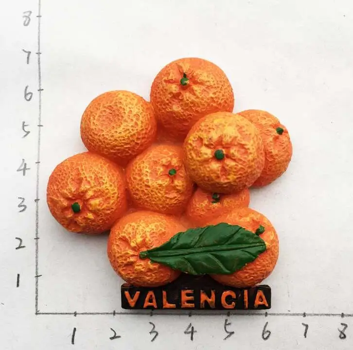 

Valencia Orange Spain 3D Fridge Magnet Travel Souvenirs Home Decoration Refrigerator Magnetic Stickers