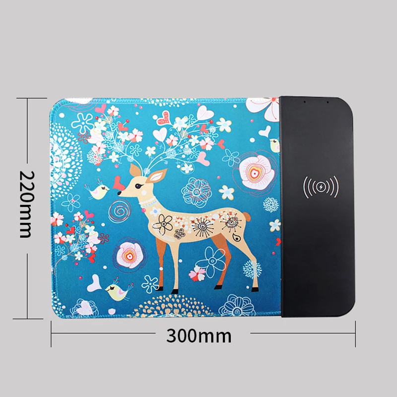 

Powstro 2 In 1 Desktop Wireless Mobile Phone Chargers Gaming Mouse Charger Pad Phone Charger Mat Writing Tablet For Smartphone