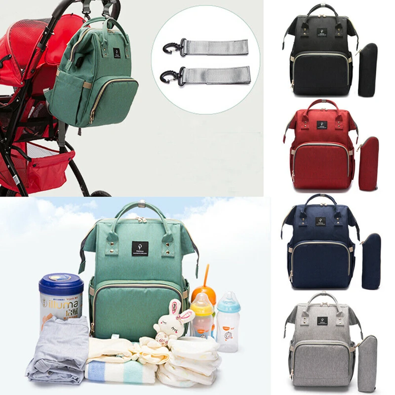 

Baby Diaper Canvas Nappy Changing Mummy Bag Large Capacity Waterproof Rucksack Hospital Maternity Backpack