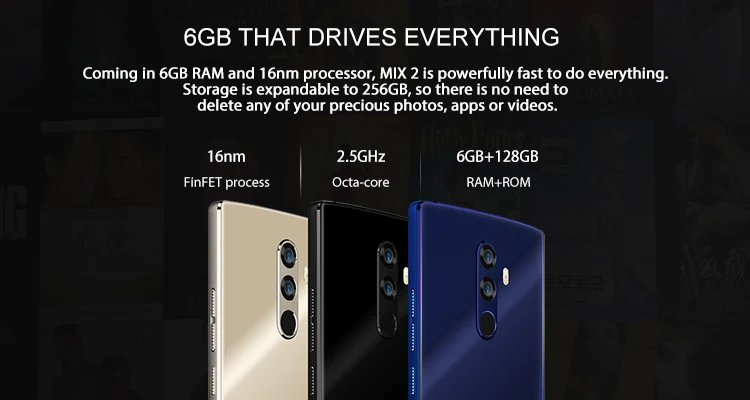 DOOGEE MIX 2 6GB RAM 128GB ROM MTK Helio P25 2.5GHz Octa Core 5.99 Inch Bezel-less FHD+ Screen Quad Camera Android 7.1 4G LTE Smartphone