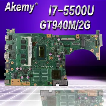 

Akemy with i7-5500 cpu 4GB/RAM GT940M/2GB Q551LB motherboard For Asus Q551L Q551LB Q551LN Laptop motherboard mainboard