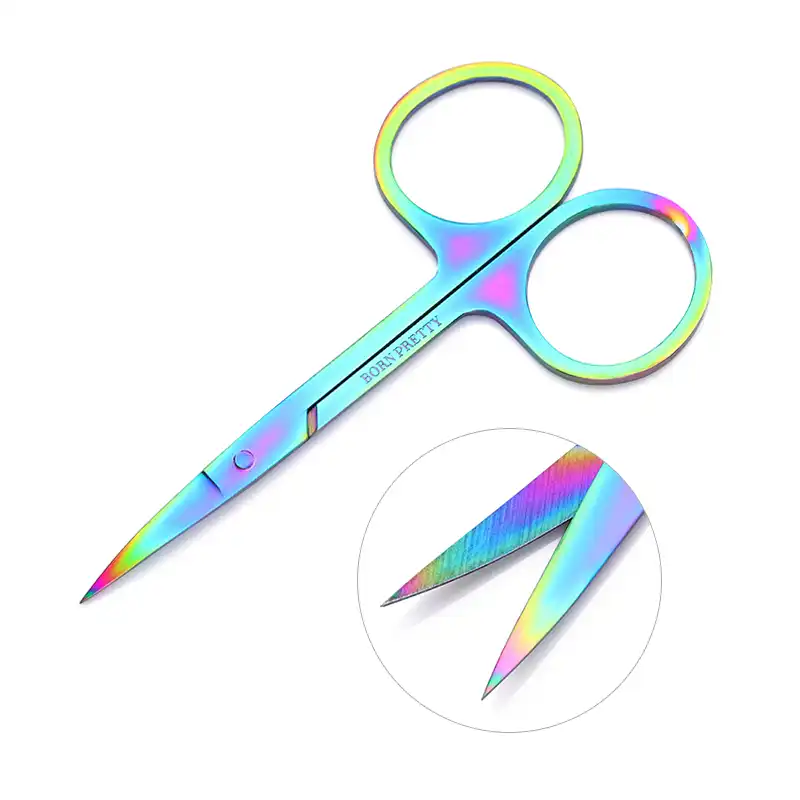 pretty chameleon curved head eyebrow scissor makeup manicure