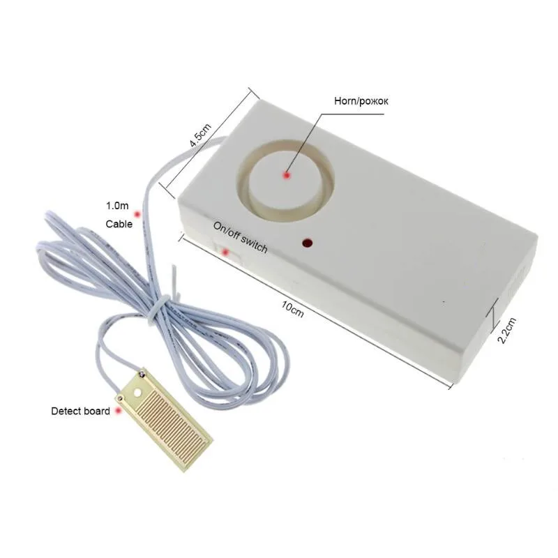 

130dB Water Leakage Alarm Detector Water Alarm Leak Sensor Detection Flood Alert Overflow Home Security Alarm System
