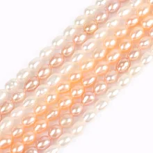 AA+ Мода природных 3,5x4 мм риса Форма жемчужное ожерелье для Для женщин девочек пресной воды Жемчужное ожерелье ювелирных изделий diy 82-85 шт