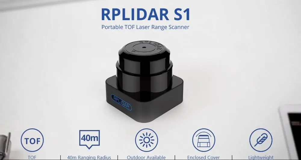 Sunhokey высокое качество RPLIDAR S1 40 м Диапазон 360 Лазерный Радар сканер