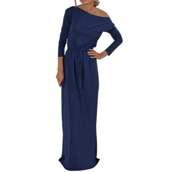

2018 Bohemian Summer Dress Women Sexy Off Shoulder Long Sleeve Maxi Dress Vestidos