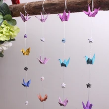 DIY Handmade Paper Crane With Paper Star Banners Wedding Decorations Birthday Party Banner Valentine's Day Home Party Supplies