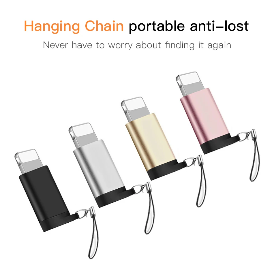 !ACCEZZ 4PC OTG Adapter Micro USB Female To Lighting 8 Pin For iphone X XS MAX XR 7 8 6S Plus Phone Data Sync Charger Converter (2)