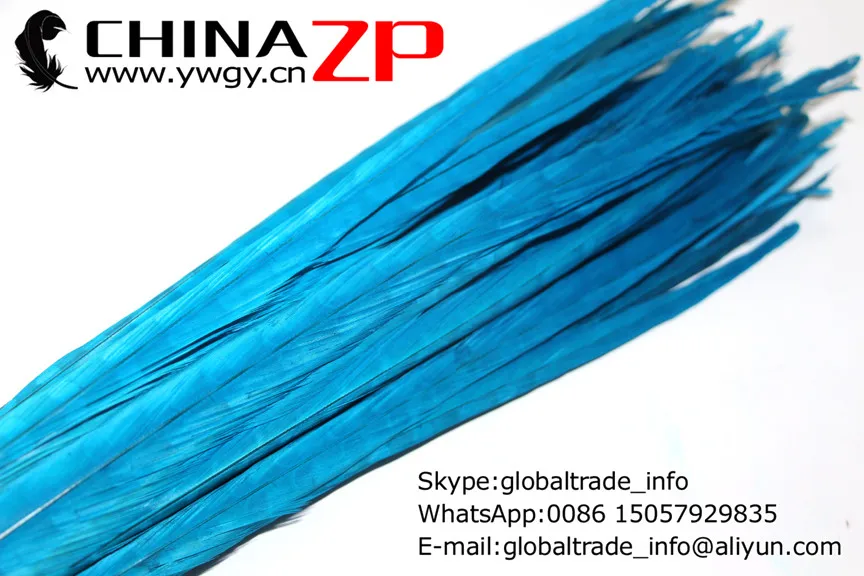 Китайский завод экспорта 100 шт/партия Размер 20-22 дюймов(50-55 см) Высокое качество светло-голубой хвост фазана перо