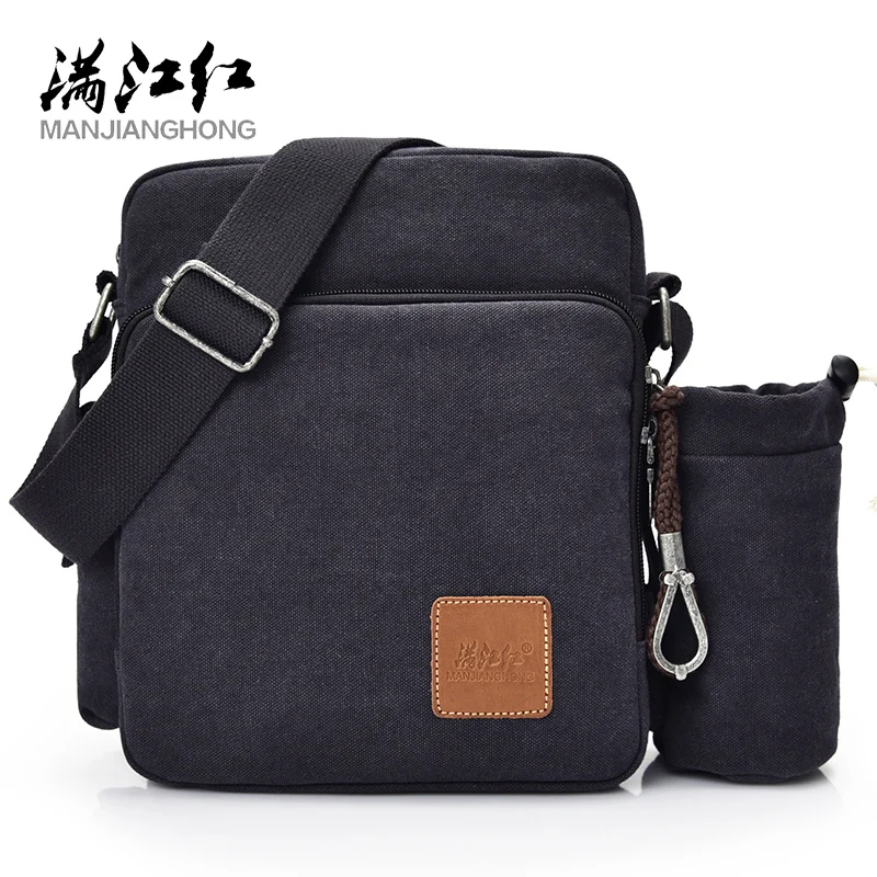 

New Korean Version of the Spring Simple Men's Bag Casual Personality Canvas Bag Fashion Wild Shoulder Messenger Bag Tide