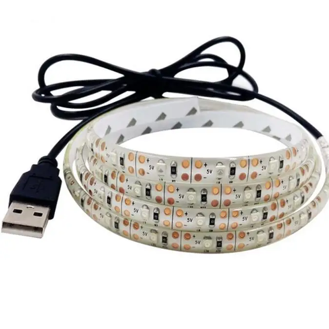 Светодиодная лента SMD3528 с USB кабелем Рождественская Гибкая LED полоска для