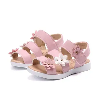 

Summer Beach Baby Girl Flat Sandals Strappy Flowers Kids Toddler Shoes