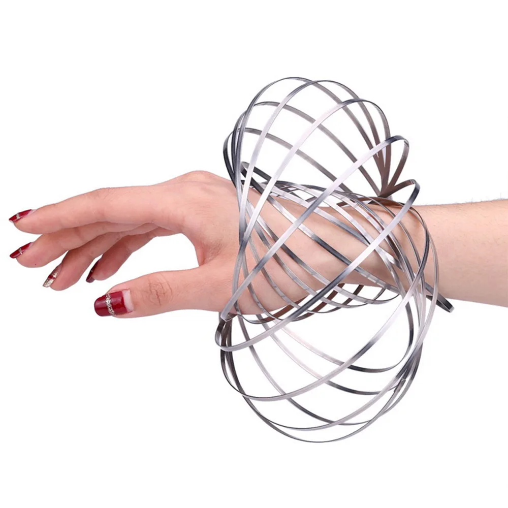 

Magic Toroflux Flowtoys Toys Anti-stress Kids Magic Kinetic Ring Metal Spring Funny Toys for Children Adult Intelligent Game