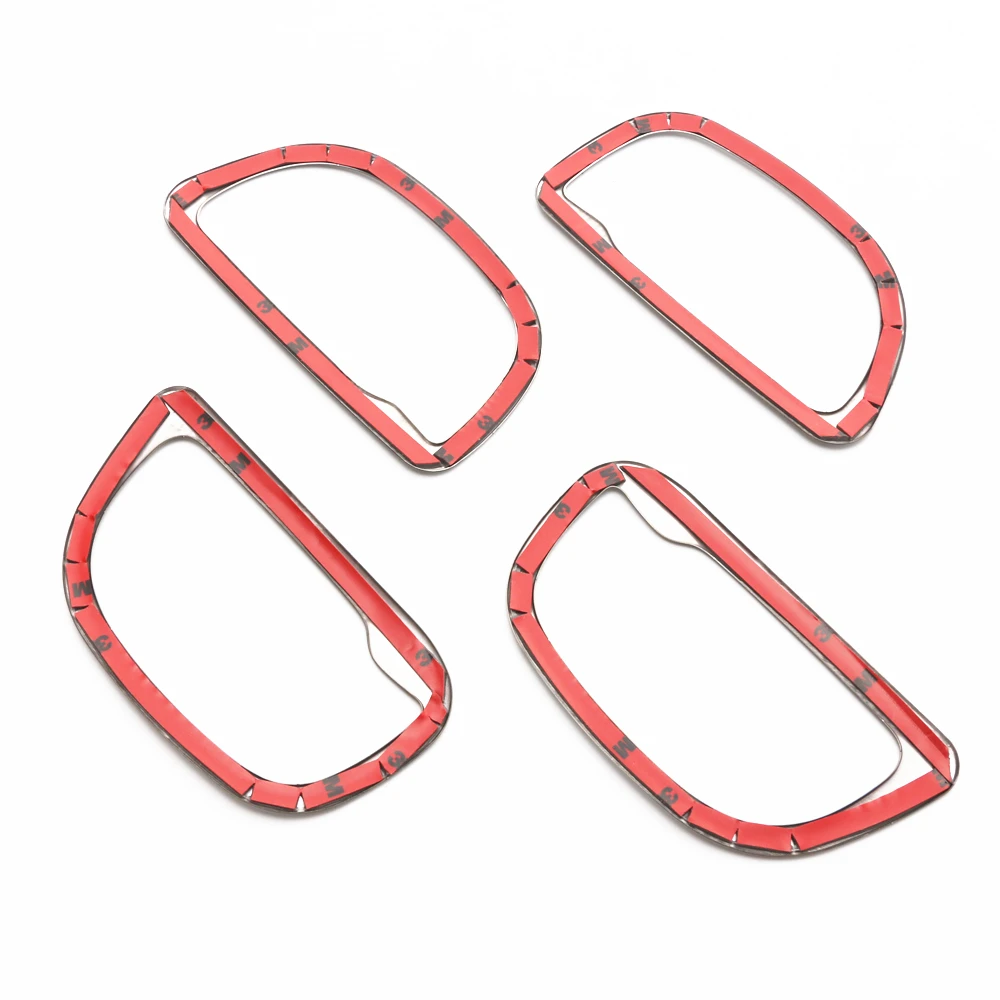 JY 4pcs SUS304 Stainless Steel Interior Inner Handle Trims Car Styling Cover for Toyota Vitz Yaris Hatchback Facelift car door corner cover