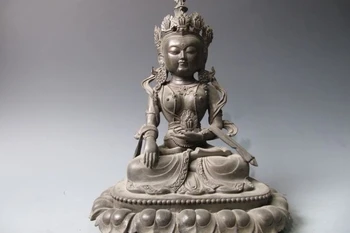 

14 Tibet Buddhism Pure Bronze Copper wheel Kwan-yin Guan Yin Bodhisattva statue