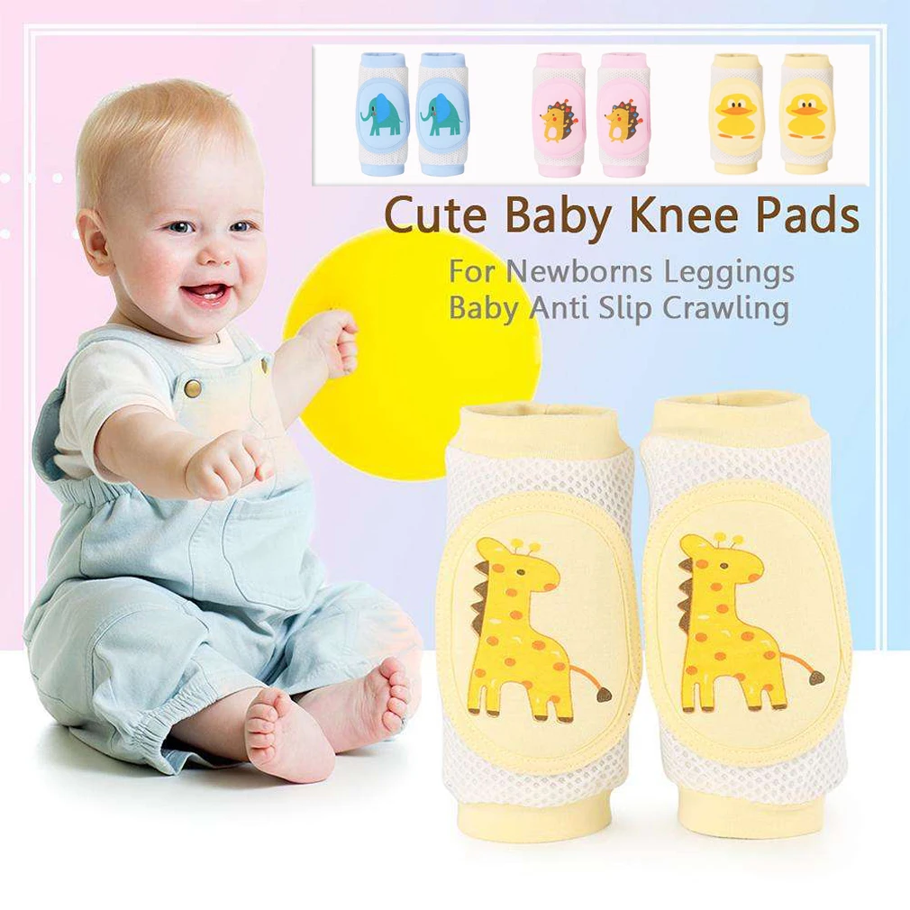 Cartoon Baby Knee Pads Anti Slip Mesh Cushion Crawling Protector Cotton Kids Kneecaps Children For Grils Boys Leg Warmers 0-3Y