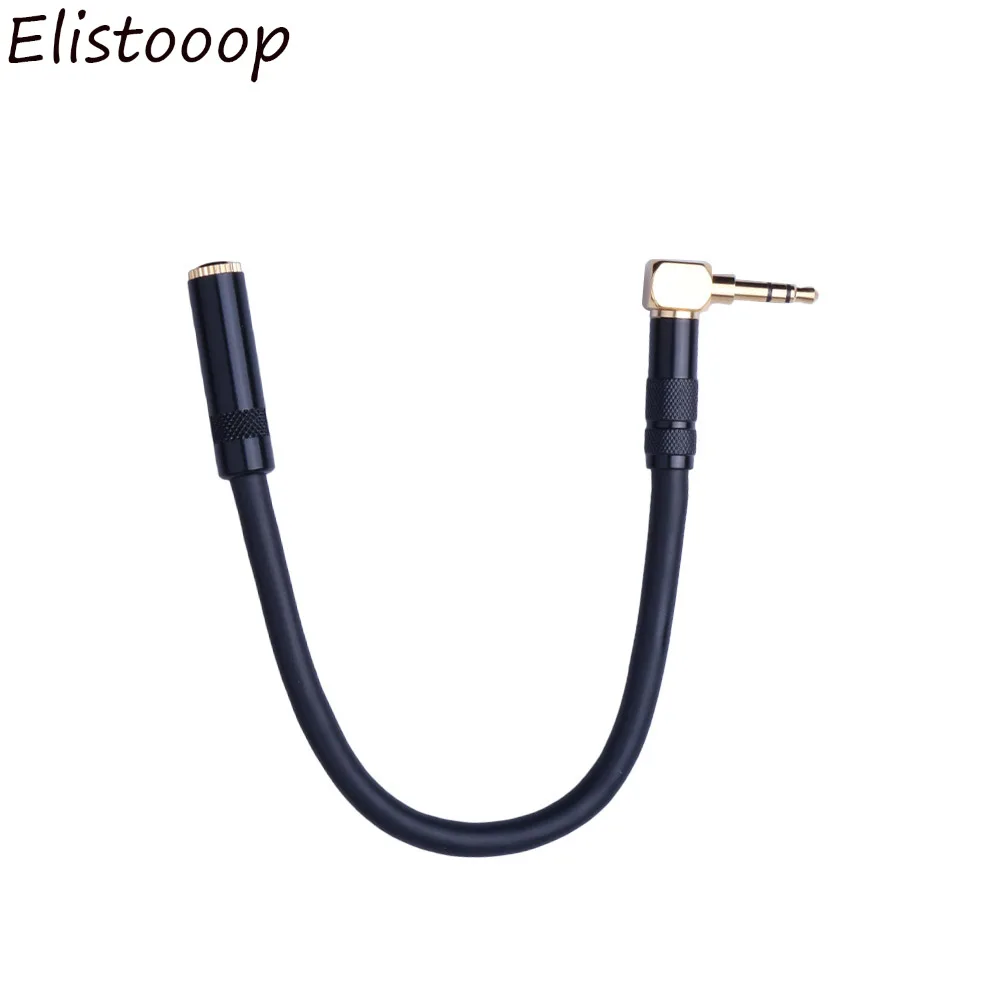 

Elistooop 3.5mm Male to Female Audio Cables Headphone Cord 90 Degree L-Shaped Right Angle to Straight Phone Audio Cables