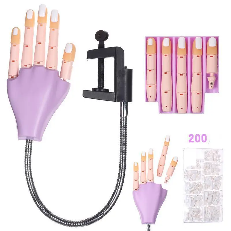 Comprar Profesional 1 mano de práctica + 100 piezas puntas unids de uñas herramienta de Arte de uñas herramienta de manicura ajustable modelo de manicura para entrenar