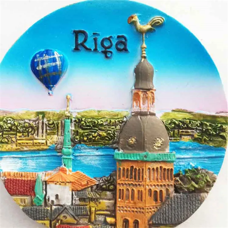 Скандинавский пейзаж наклейка на холодильник Латвийский столица Рига ориентир магнит на холодильник домашний Декор подарок оптом