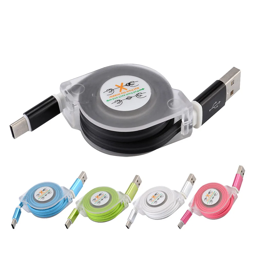 

Charger Cable USB-C Type C to USB Retractable Data Sync 2A Charging Cable Cord Usb Extension Cable Usb Verlengkabel