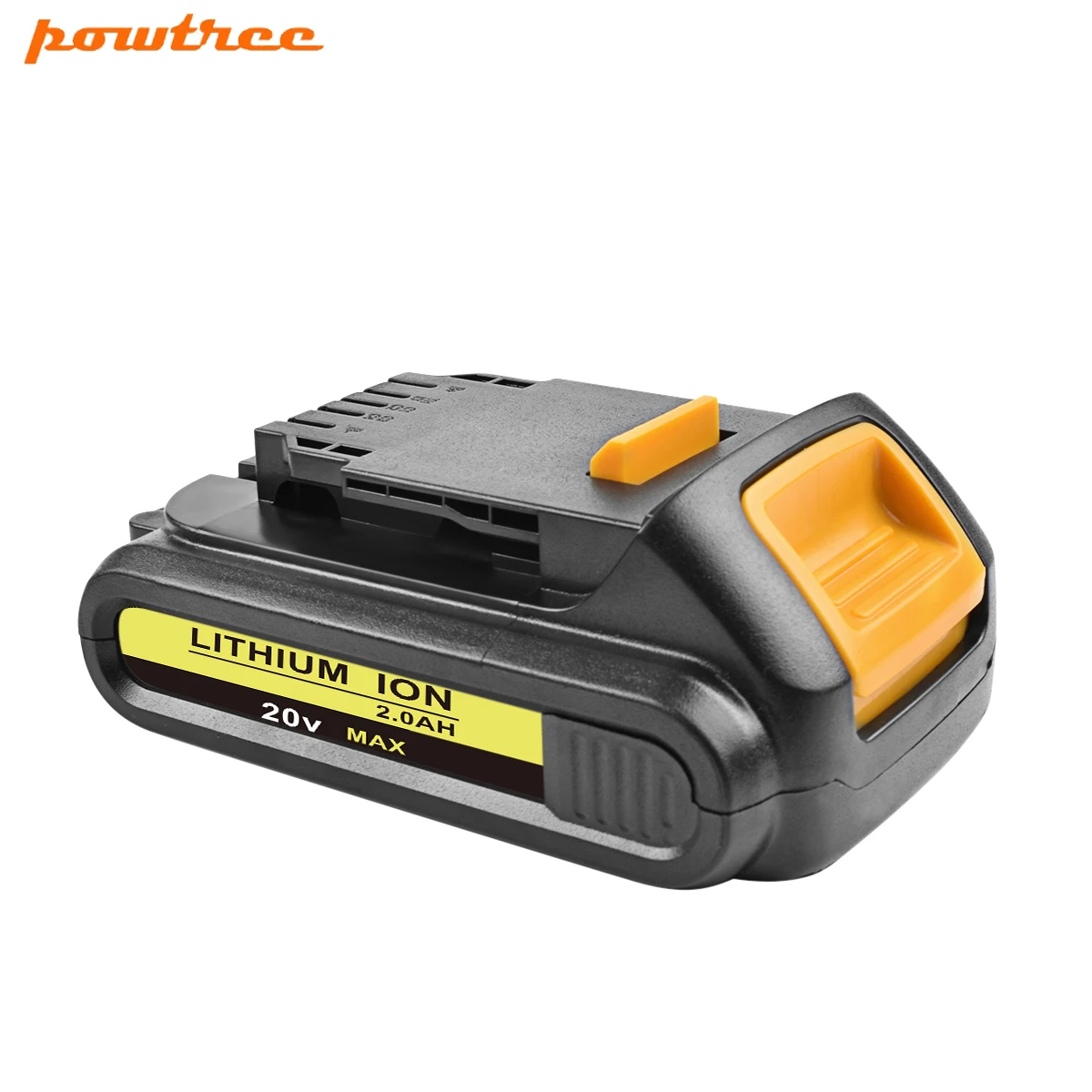 Powtree 20V 2.0Ah For DeWalt DCB200 MAX Rechargeable Power Tools Battery Replacement DCB181 DCB182 DCB204 DCB101 DCD996DCF885 L3