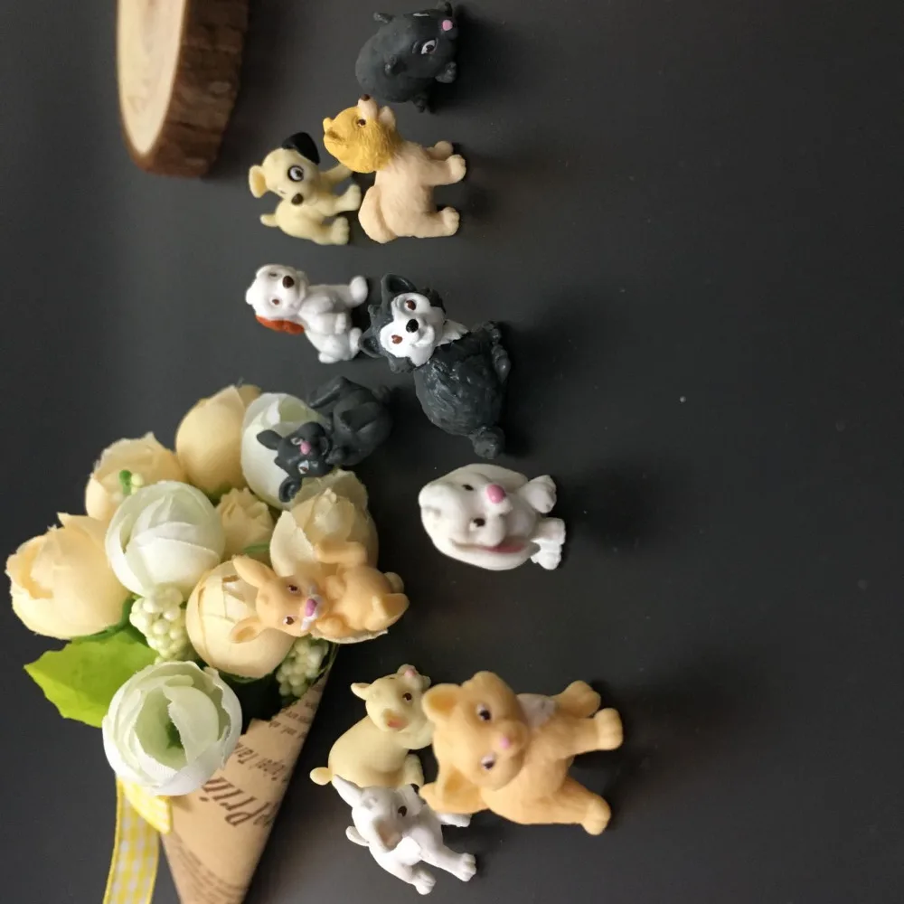 ? 00 шт./лот ПВХ мини животные Мультяшные фигурки Милая собачка кролик|cartoon figure|mini