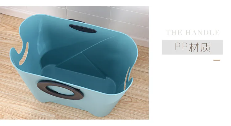 Большая пластиковая прямоугольная стеганая корзина для ванной, корзина для покупок, корзина для хранения игрушек в гостиной, грязная одежда