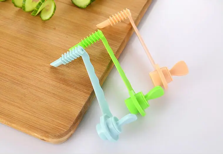 1 шт. кухня гаджет фрукты Garnishes Спираль Slicer пособия по кулинарии резка помощь руководство овощи узор резные цветы инструменты OK 0791