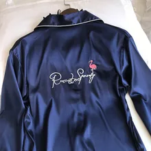 Вышивка район женская ночная рубашка Новинка шелковистой Ночная рубашка сезон: весна-лето пижамы с длинным рукавом ночнушка, ночная сорочка L, XL