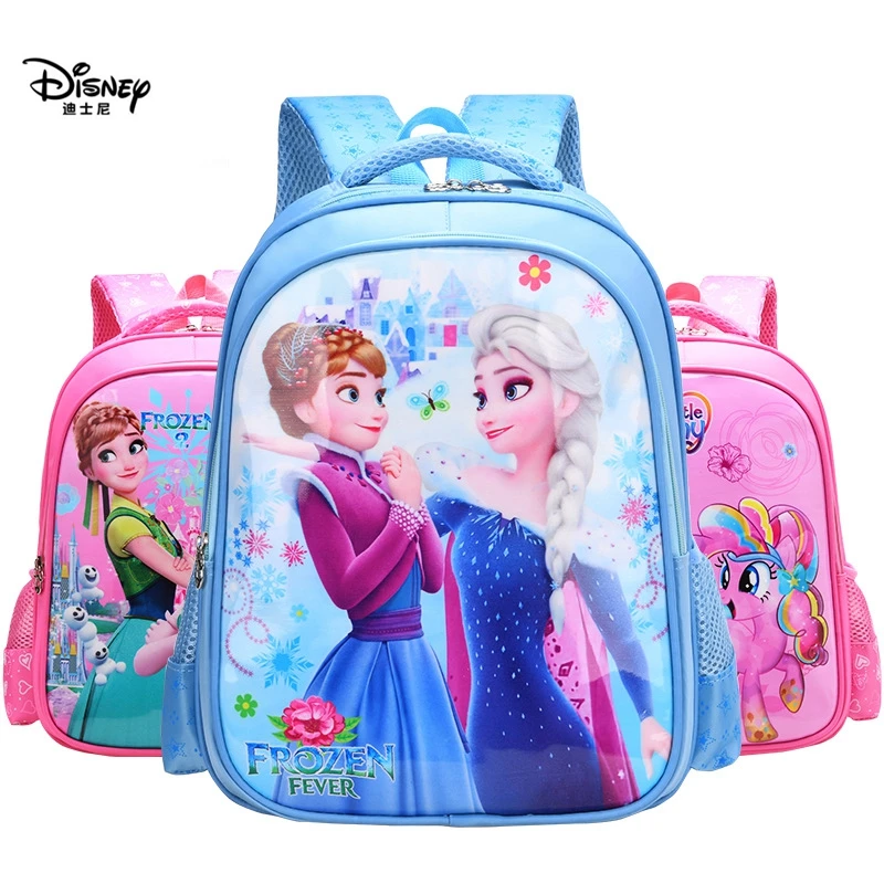 Goedkoop Disney rugzak 1 3 grade jongens meisjes kinderen rugzak cartoon bevroren Sophia auto waterdichte lastenverlichting reizen opbergtas