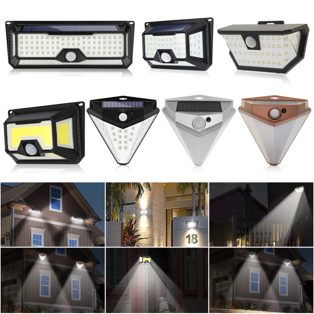 

66/118/136LED Solar Light Solar PIR Motion Sensor Lamp IP65 Waterproof Outdoor Garden Yard Lamp Emergency Security Light Solar