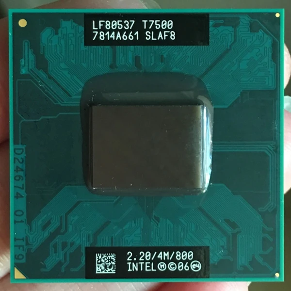 Для intel cpu ноутбук Core 2 Duo T2050 cpu 2M cache/1,6 GHz/533/двухъядерный Socket 478 ноутбук процессор для 945