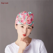 Операционная Кепка для мужчин и женщин, медицинская шапочка для медсестры, стоматологическая Косметическая салонная ветеринарная больница, мультяшная печать, операционная Кепка