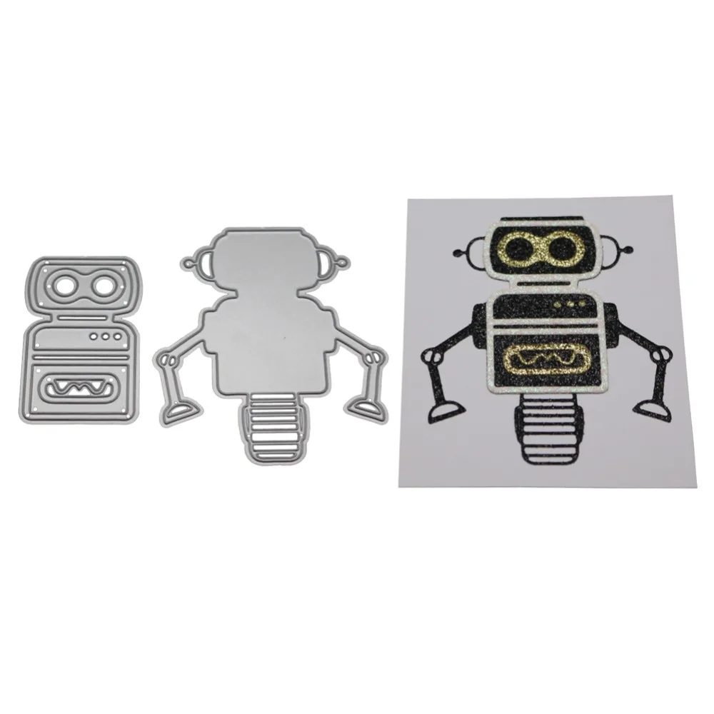 

Robot shapes Birthday Cheer Metal Cutting Dies Making Embossing Stamp Stencil for DIY Scrapbooking Photo Album Decorative Craft