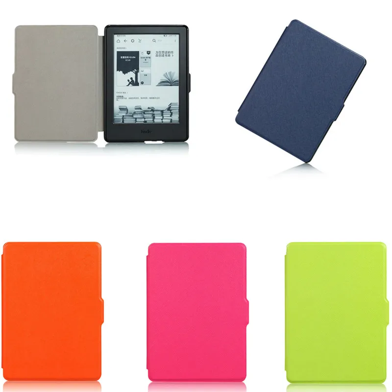 

XB Ultra Slim PU Leather Stand Colorful Smart Cover Book Case For Amazon All-New Kindle 2016 Release E-reader 6" 8th Generation