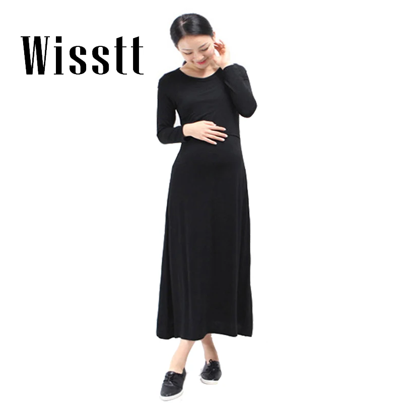 

Maternity Dress Long Sleeve Dress Breast Feeding Dresses Nursing Clothes Pregnant Women Maternity Clothes