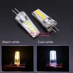 G4 3 Вт 5733 12 LED DC12V лампы теплая/Белый силиконовый лампы заменить Галогенные лампы