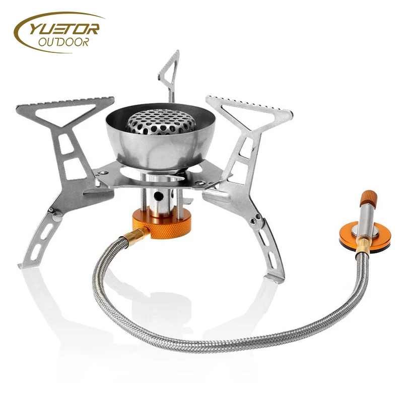 

YUETOR OUTDOOR 3500W Windproof Camping Stove Folding Outdoor Gas Portable Furnace Cooking Picnic Split Stoves Cooker Burners