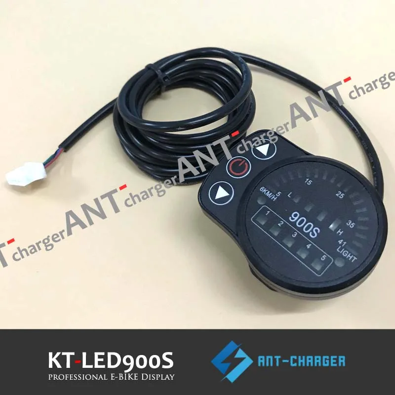 Free Shipping Ebike 24V36V48V KT-LED900S LED Display Ktled900s Intelligent Meter KT LED900S Black Control Panel With 5 Pins Plug For KT Controller Electric Bicycle Ebike Parts (8)-1