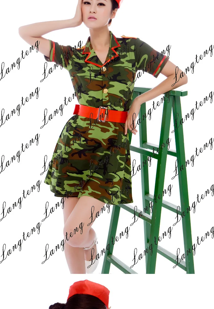 New Chinese Ancient Clothing Dance Camouflage Military Costume Performance Wear Clothes