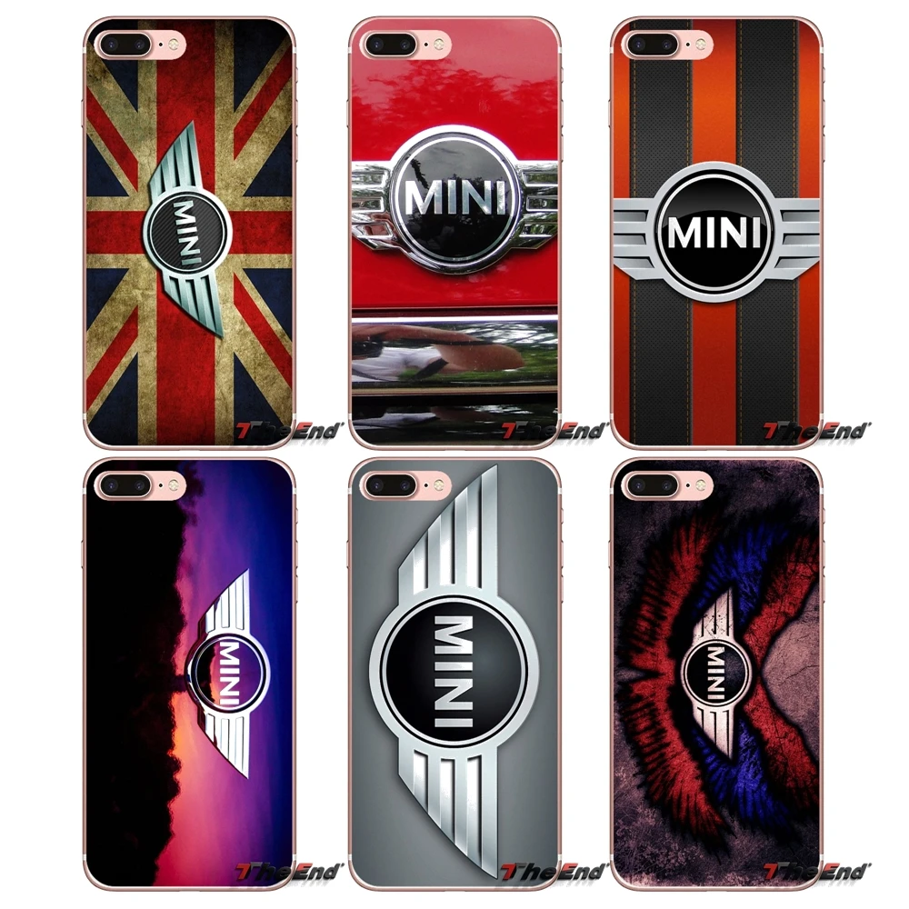 UK mini cooper jcw мягкий чехол в полоску с логотипом для Samsung Galaxy Note 3 4 5 Grand Core Prime S3 S4 S5 MINI S6