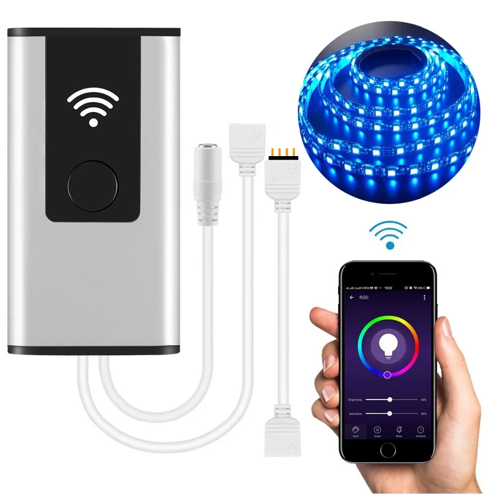 

T-Gtexnik Wifi RGB LED Controller Smartphone Voice Control With Remote Control timer module For RGBW LED Smarthome For IOS Echo