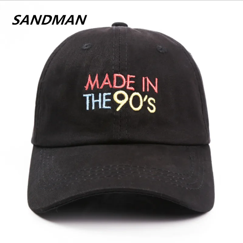 SANDMAN письмо Сделано в 90 Х. Snapback кепка хлопок бейсбольная кепка для мужчин женщин Регулируемая Хип-хоп шляпа папы костяная Garros