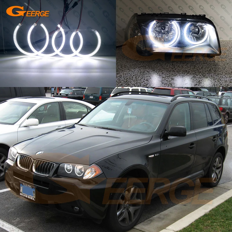 

For BMW E83 X3 2003 2004 2005 2006 Halogen headlight Excellent Ultra bright illumination smd led Angel Eyes Halo Ring kit DRL